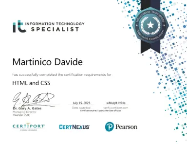 IT Specialist – HTML & CSS