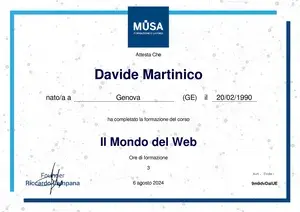 Anteprima Certificato: Il mondo del web